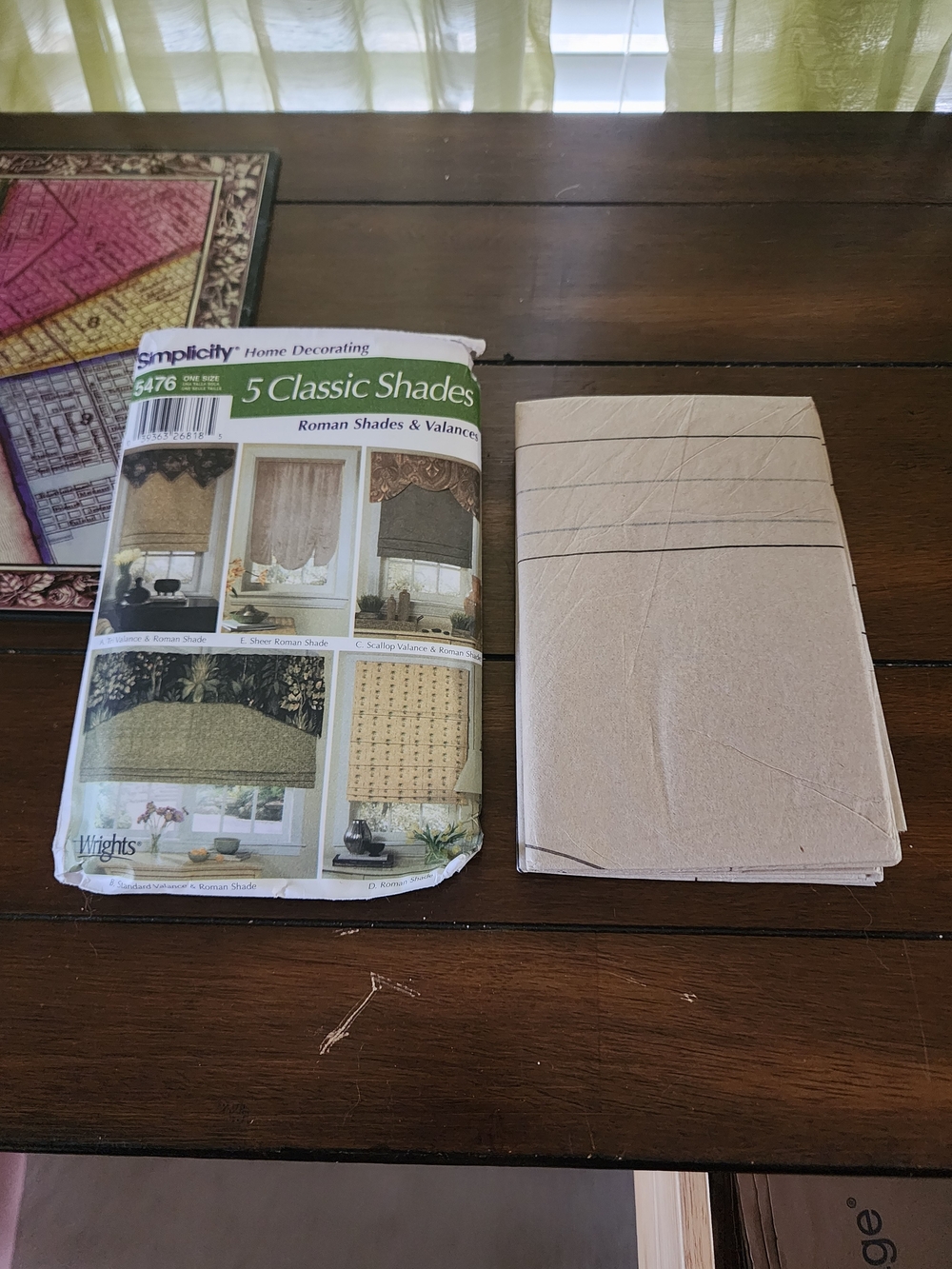 Simplicity Roman Shade Fabric Kit in Beige